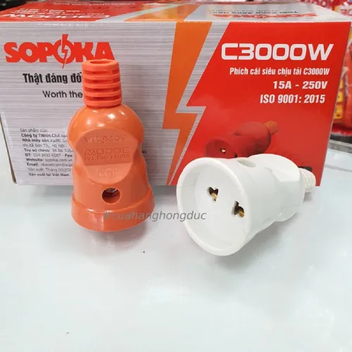 Phích Cắm Điện Âm Siêu Chịu Tải C3000W SOPOKA