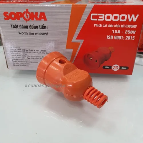 Phích Cắm Điện Âm Siêu Chịu Tải C3000W SOPOKA
