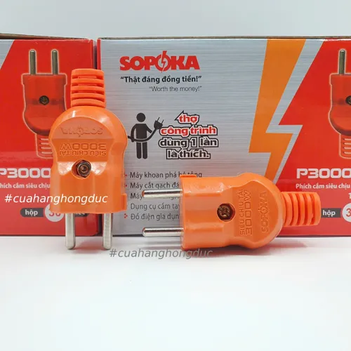 Phích Cắm Điện Dương Siêu Chịu Tải 3000W P3000W2+ SOPOKA