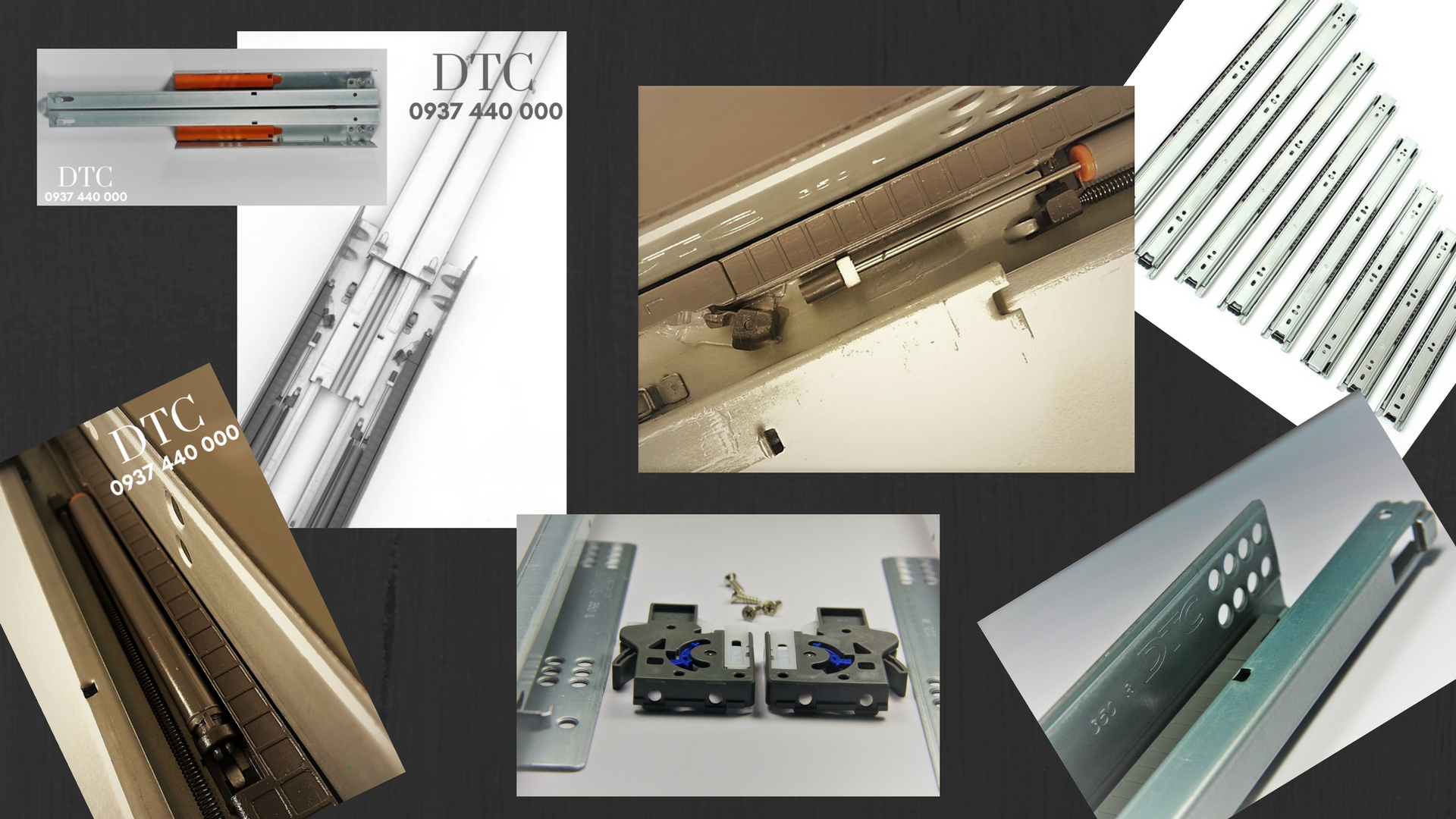 Ray trượt bi giảm chấn DTC dành cho ngăn kéo tủ Ray trượt bi giảm chấn DTC dành cho ngăn kéo tủ