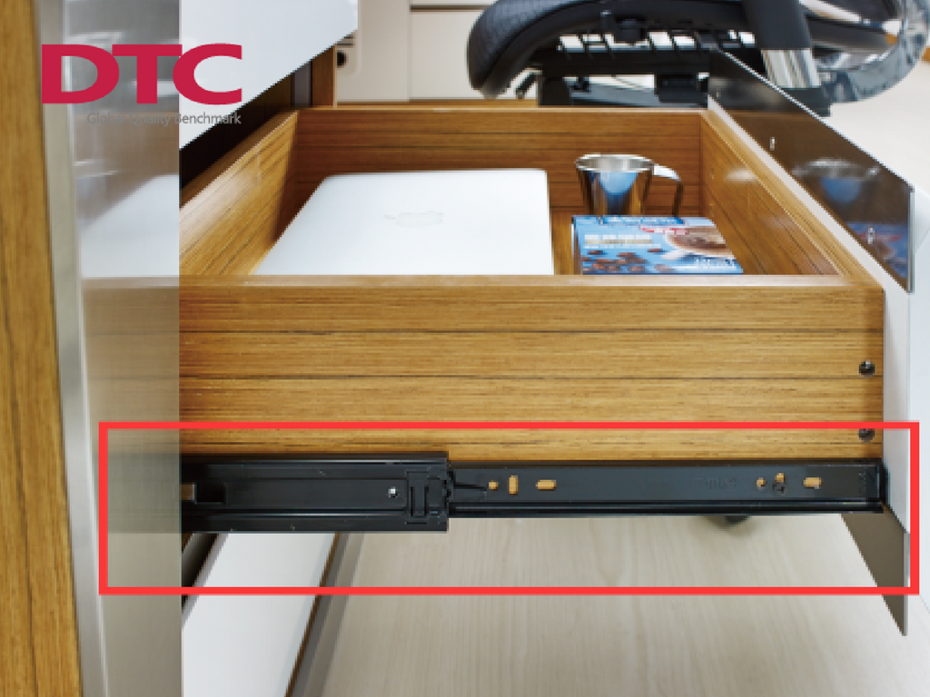 Thanh trượt bi 3 tầng giảm chấn Thanh trượt bi 3 tầng giảm chấn