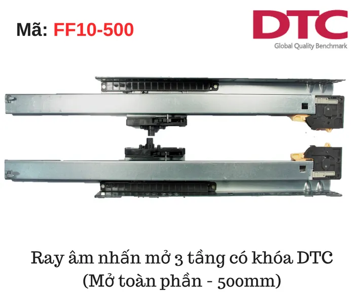 Ray âm DTC 3 tầng nhấn bật mở có khóa