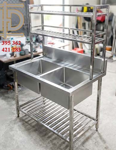THIẾT BỊ CHẬU RỬA GIÁ KỆ INOX I09