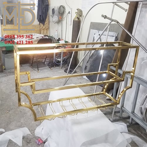 Kệ treo ly inox Deocr - KLD.01