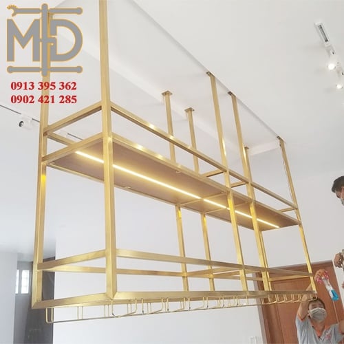 Kệ treo ly inox Deocr - KLD.03