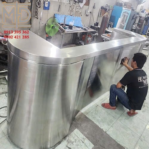 Quầy bar tính tiền inox - QTT.02