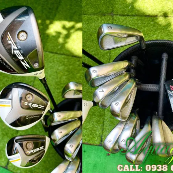 Bộ gậy đánh golf cũ Nam TaylorMade RAC Steel S