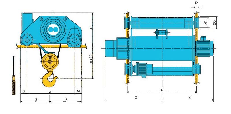 thiết kế palang điện cáp dầm đôi thiết kế palang điện cáp dầm đôi