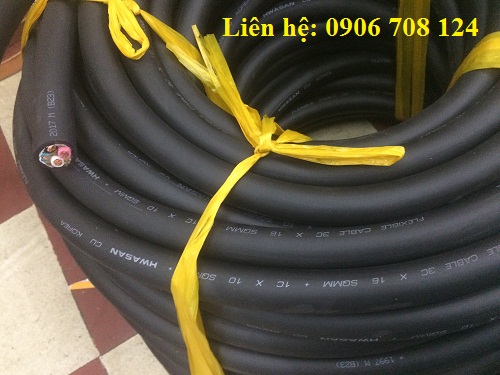 Cáp điện mềm vỏ cao su có lõi bố Cáp điện mềm vỏ cao su có lõi bố