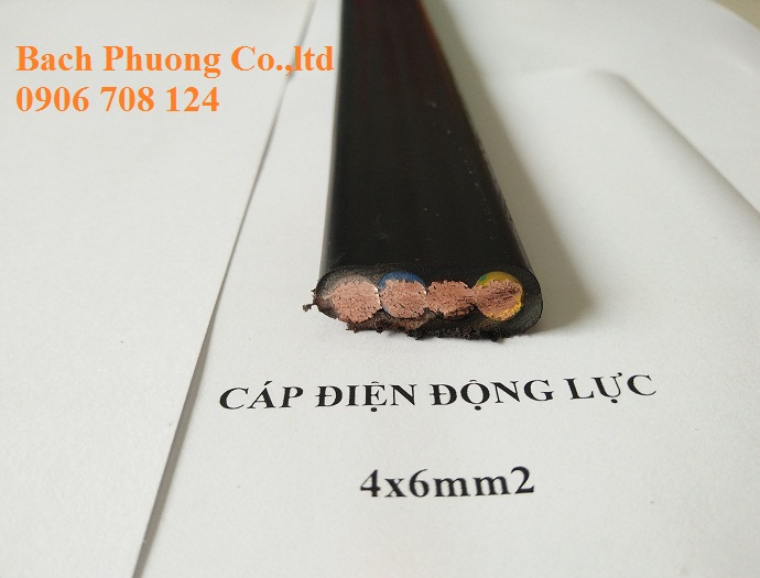 Cáp dẹt ray C cầu trục 4C x 6 mm Cáp dẹt ray C cầu trục 4C x 6 mm