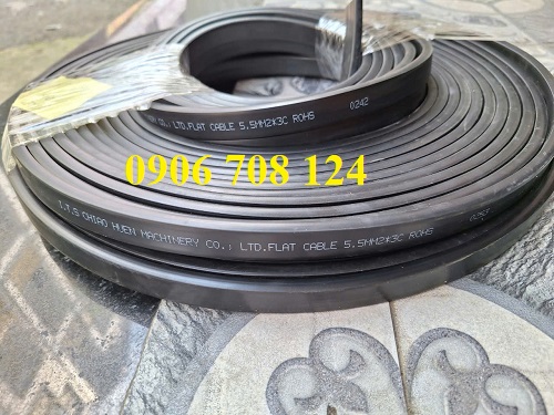 Dây cáp dẹt 3C x 5.5 mm cho cầu trục  Dây cáp dẹt 3C x 5.5 mm cho cầu trục