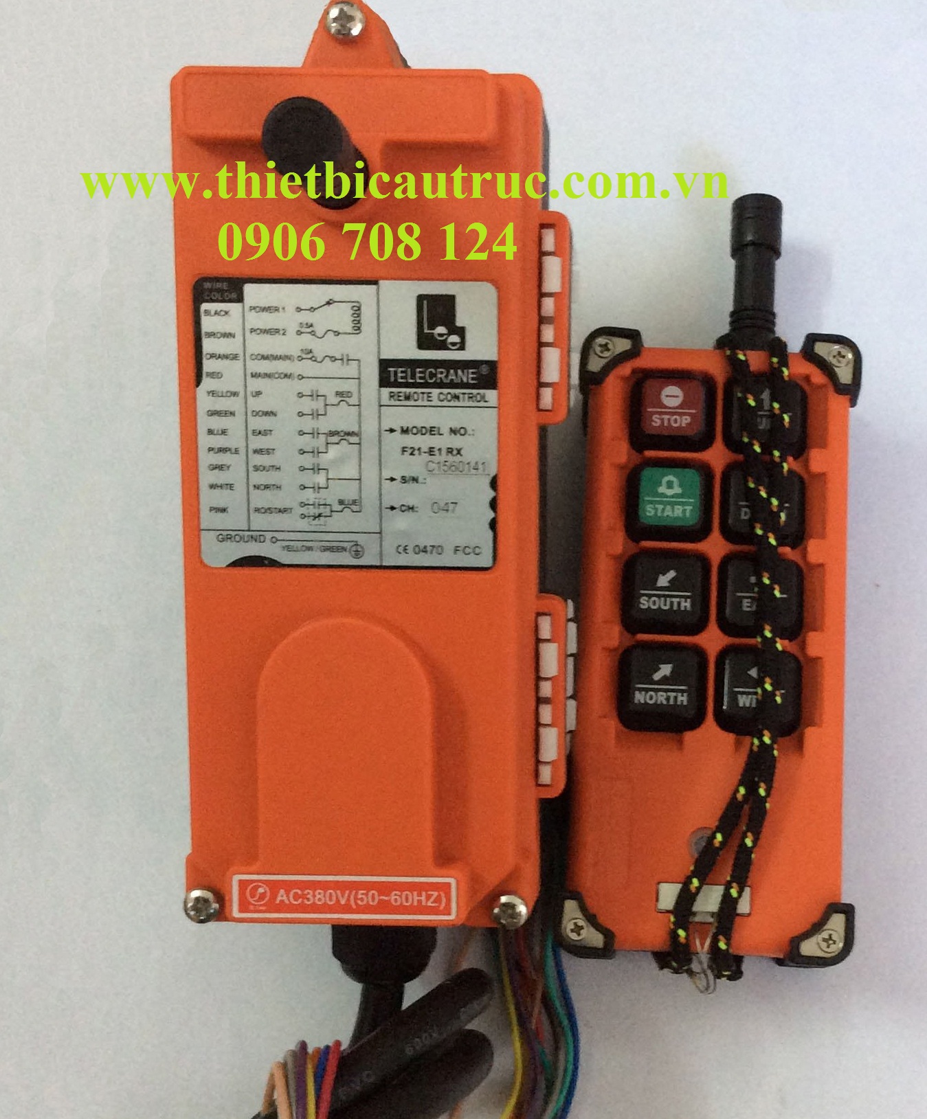 hộp điều khiển cầu trục 1 cấp tốc độ Telecrane F21-E1B hộp điều khiển cầu trục 1 cấp tốc độ Telecrane F21-E1B