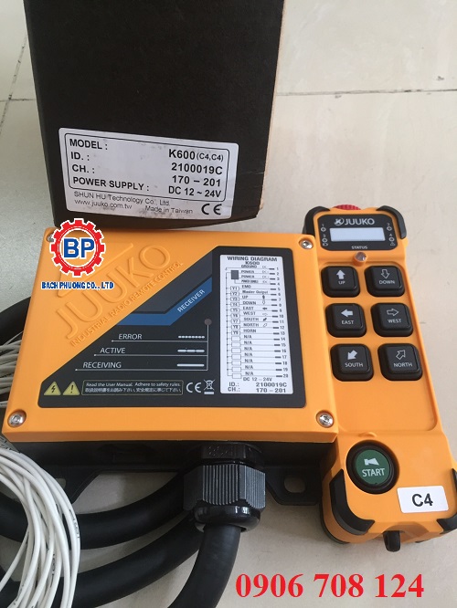 Điều khiển từ xa Juuko K600 nguồn DC 12V - 24V Điều khiển từ xa Juuko K600 nguồn DC 12V - 24V