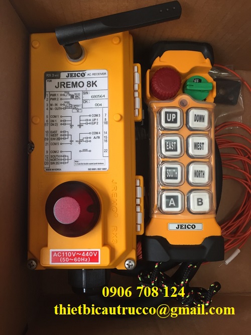Điều khiển từ xa cầu trục Jeico 8K Điều khiển từ xa cầu trục Jeico 8K