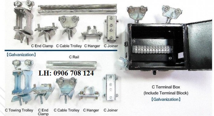 kẹp treo ray C kẹp treo ray C