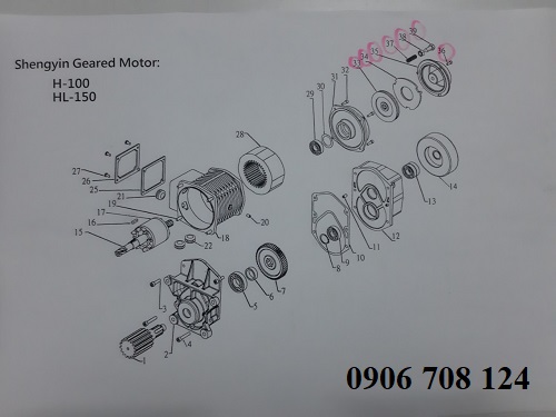 Mô tơ biên Sheng yin H-100 Mô tơ biên Sheng yin H-100