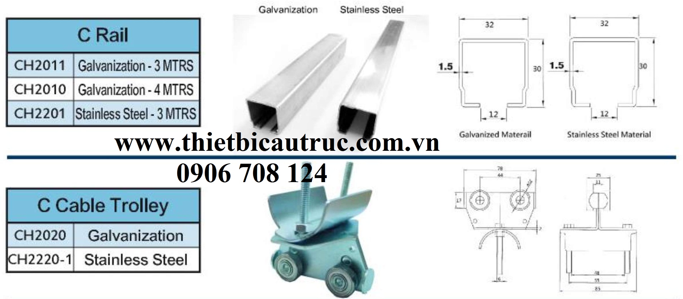 Ray C cầu trục Ray C cầu trục