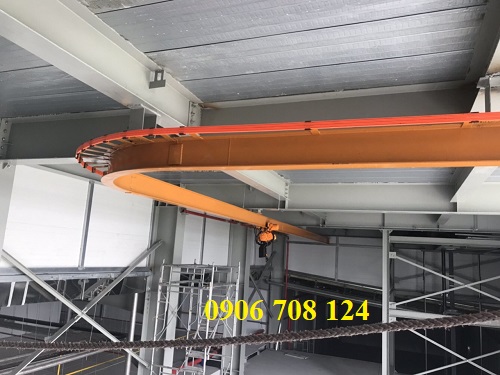 Ray điện cầu trục lắp đặt theo đường cong Ray điện cầu trục lắp đặt theo đường cong