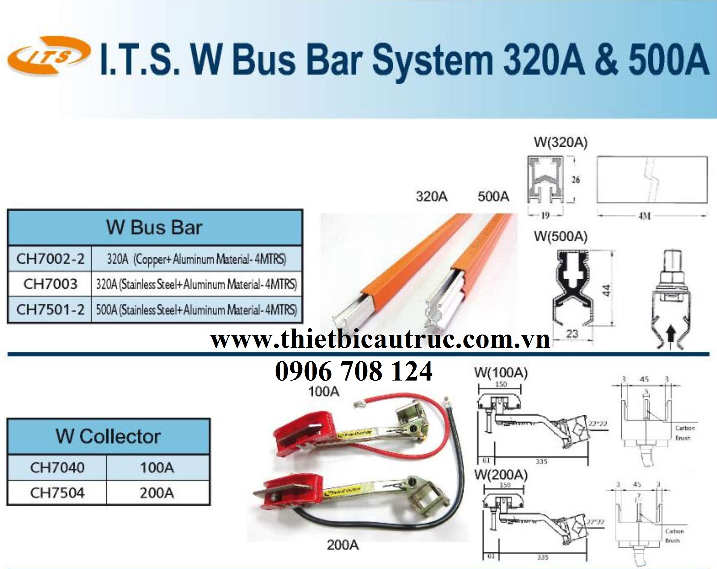 ray điện cầu trục đơn 1P 320A và 1P 500A ray điện cầu trục đơn 1P 320A và 1P 500A