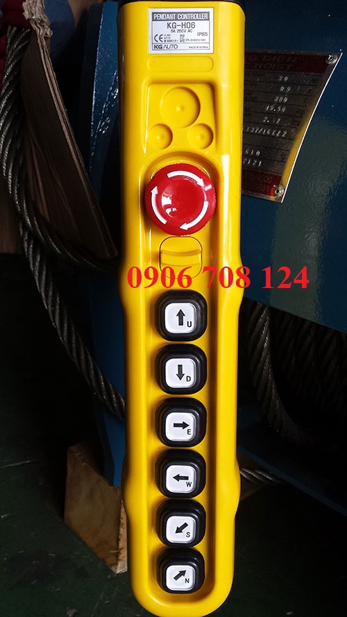 Tay bấm điều khiển cầu trục KG-H06 Tay bấm điều khiển cầu trục KG-H06