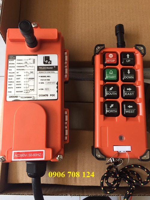 Tay bấm điều khiển từ xa cầu trục 8 nút Tay bấm điều khiển từ xa cầu trục 8 nút
