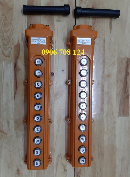 Tay cầm điều khiển cầu trục 10 nút Tay cầm điều khiển cầu trục 10 nút