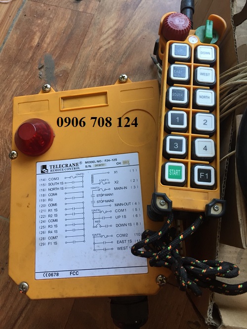 điều khiển từ xa cầu trục Telecrane F24-12S điều khiển từ xa cầu trục Telecrane F24-12S