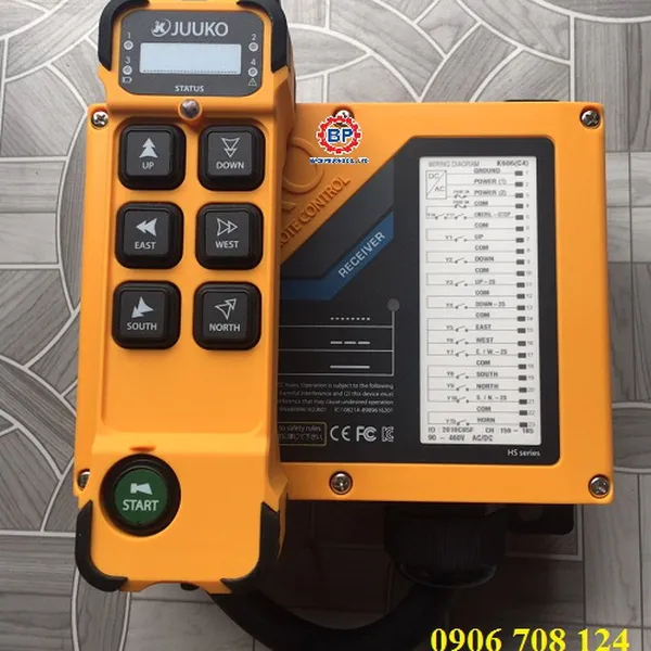 Báo giá điều khiển từ xa cầu trục Juuko K606