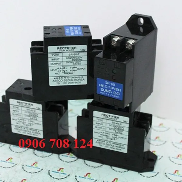 Bộ chỉnh lưu phanh động cơ cầu trục SR-60