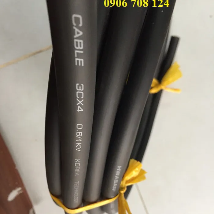 Cáp điện mềm vỏ cao su có lõi bố