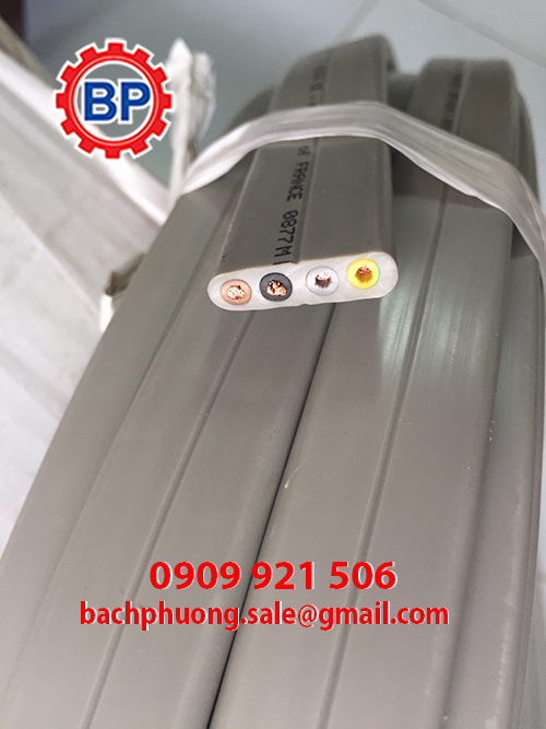 Dây cáp dẹt cấu trục 4Cx4.0mm Dây cáp dẹt cấu trục 4Cx4.0mm