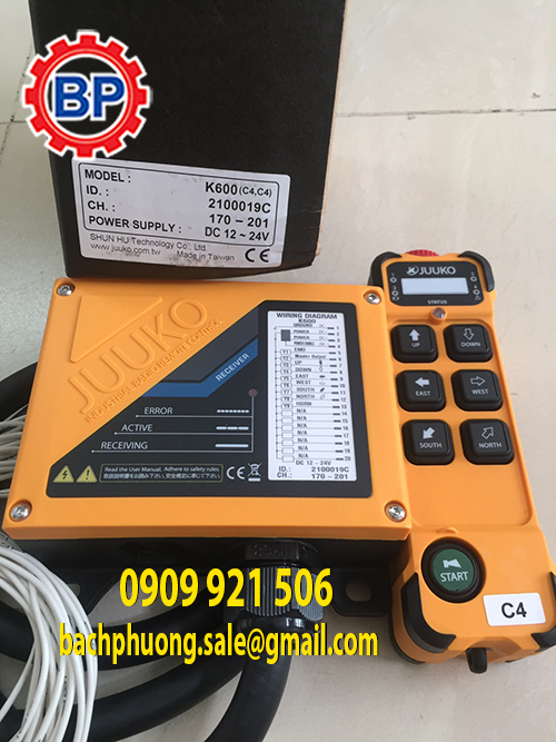 Điều khiển từ xa cầu trục điện 24V Điều khiển từ xa cầu trục điện 24V