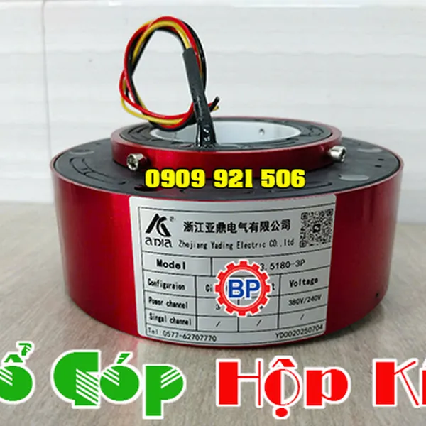 Cổ góp điện hộp kín 3 pha trục 75mm