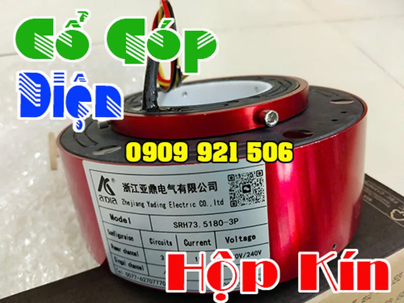 Cổ góp điện hộp kín 3 pha trục 75mm