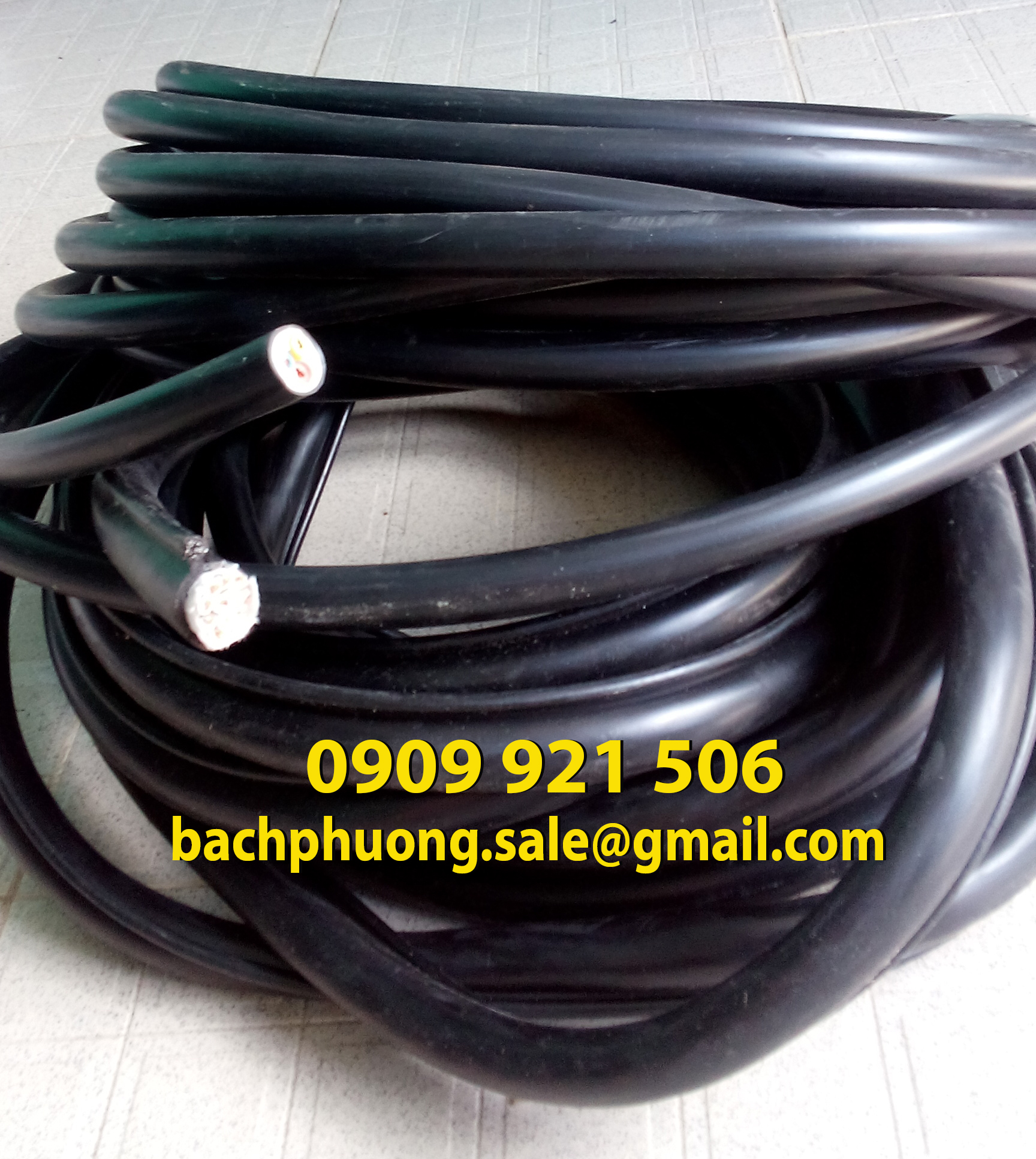 Cáp điều khiển có lõi thép cho cầu trục 5C x 1.25 mm2 Cáp điều khiển có lõi thép cho cầu trục 5C x 1.25 mm2