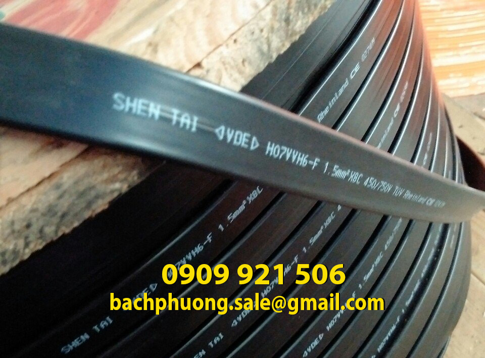 Cáp dẹt cho cầu trục 8Cx1.5mm Cáp dẹt cho cầu trục 8Cx1.5mm