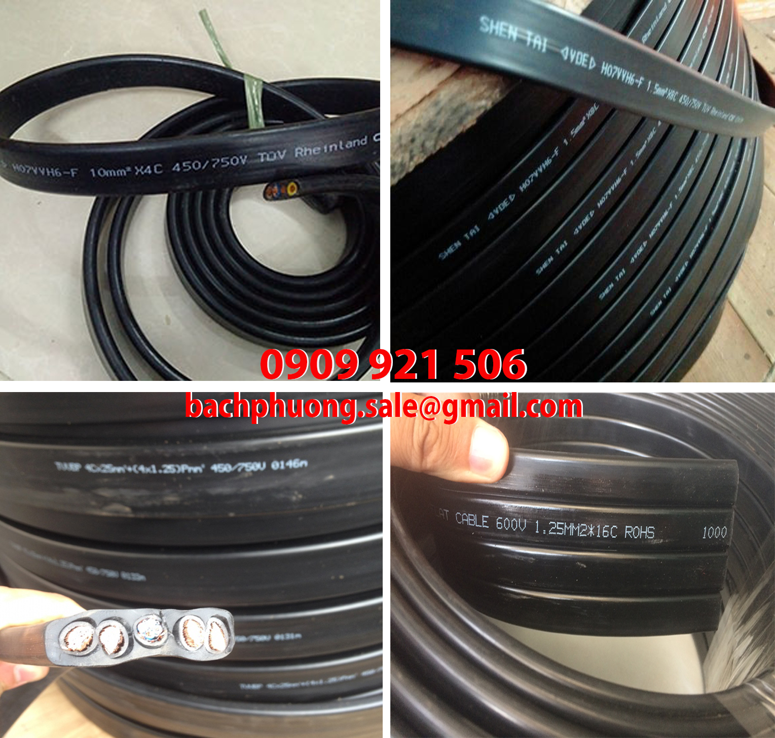 Cáp dẹt ray C cầu trục 14C x 1.25mm Cáp dẹt ray C cầu trục 14C x 1.25mm