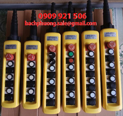 Nút bấm điều khiển cầu trục 6 nút Nút bấm điều khiển cầu trục 6 nút