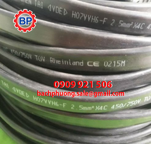 Cáp điện dẹp shentai 4Cx2.5mm Cáp điện dẹp shentai 4Cx2.5mm