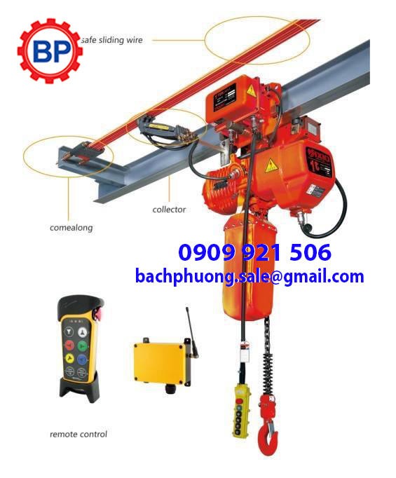 Palang xích điện dầm đơn Palang xích điện dầm đơn