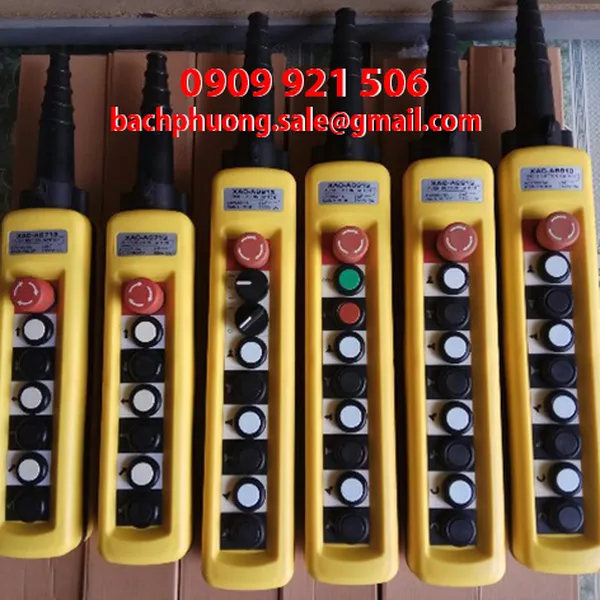Nút bấm điều khiển cầu trục 6 nút