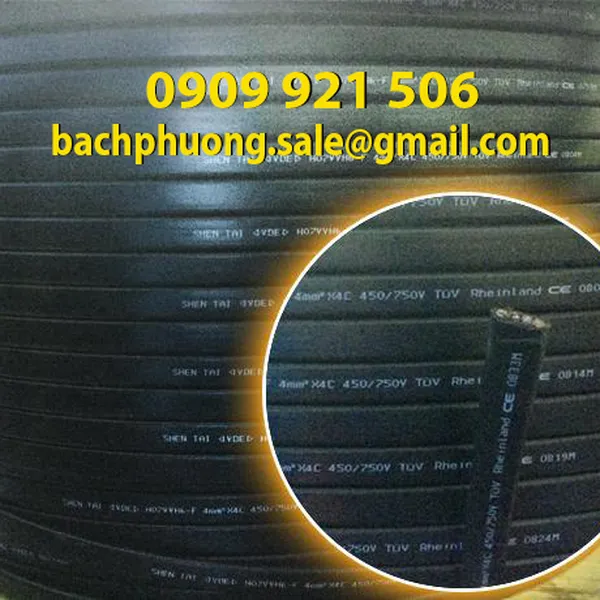 Cáp dẹp ray C cầu trục 4C x2.5mm
