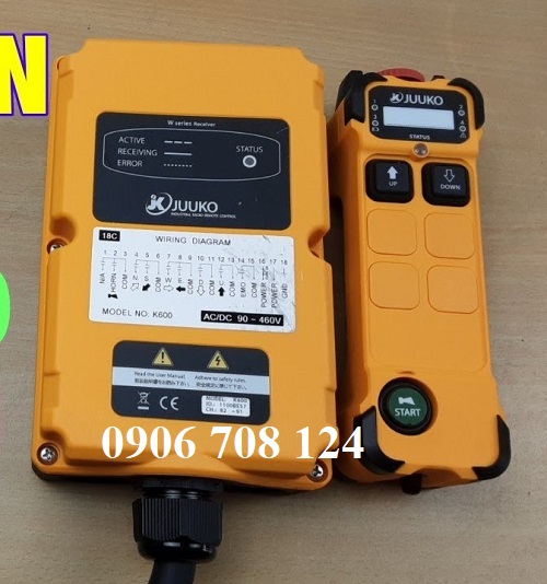 Điều khiển từ xa cầu trục 2 nút Điều khiển từ xa cầu trục 2 nút