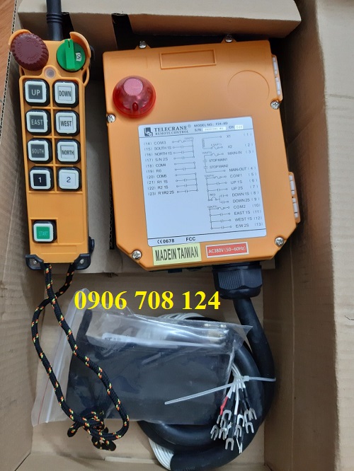 Điều khiển từ xa 8 nút 2 cấp Telecrane F24-8D Điều khiển từ xa 8 nút 2 cấp Telecrane F24-8D