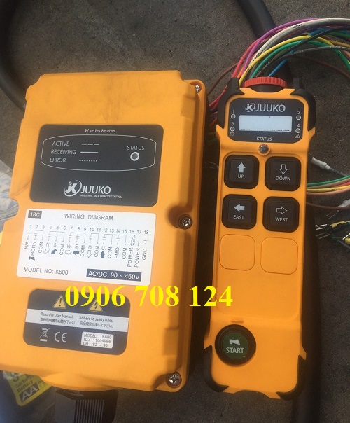 Điều khiển từ xa cầu trục 4 nút K400 Điều khiển từ xa cầu trục 4 nút K400
