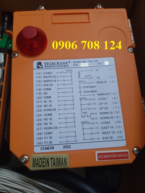 Điều khiển từ xa cầu trục Telecrane F24-12D Điều khiển từ xa cầu trục Telecrane F24-12D