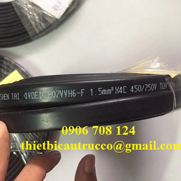 Cáp dẹt cầu trục 4C x 1.5 mm