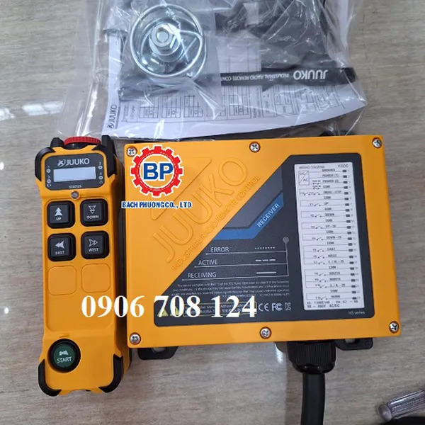 Điều khiển từ xa cầu trục 4 nút 2 cấp Juuko K404