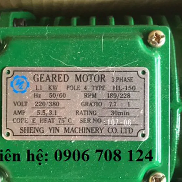 Mô tơ giảm tốc cầu trục Shengyin HL-150