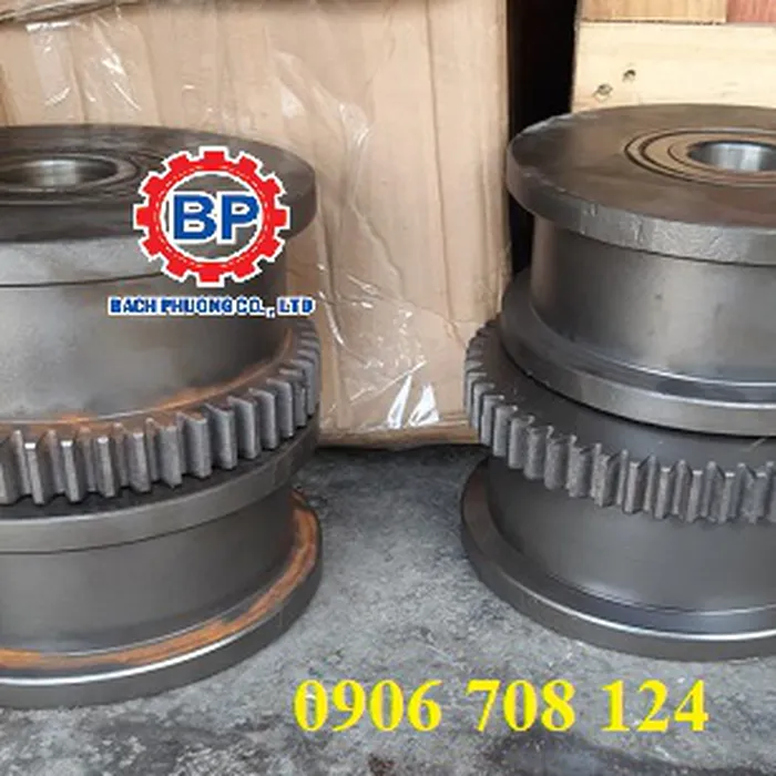 Bánh xe dầm biên D200 cầu trục 5 tấn